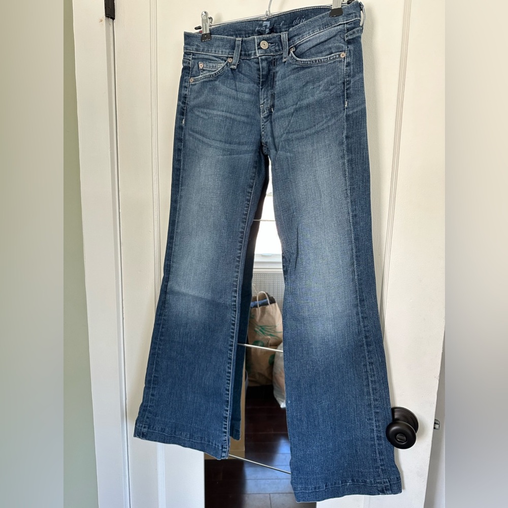7 For All Mankind Blue Flare Jeans